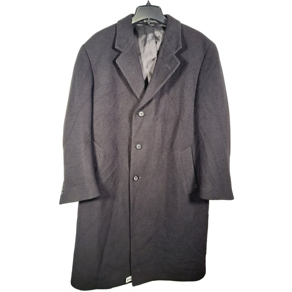 London Fog Men's 3-Buttoned Black Wallstreet Trench Size 42S - Picture 4 of 8
